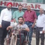 चरामेति फाउंडेशन ने दिव्यांग ललित को दी बैटरी चलित ट्रायसायकल